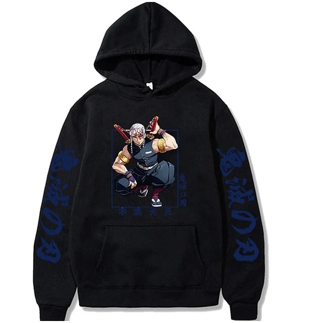 Demon Slayer Tengen Black Hoodie - Preppy Kids (Grand Bazaar)