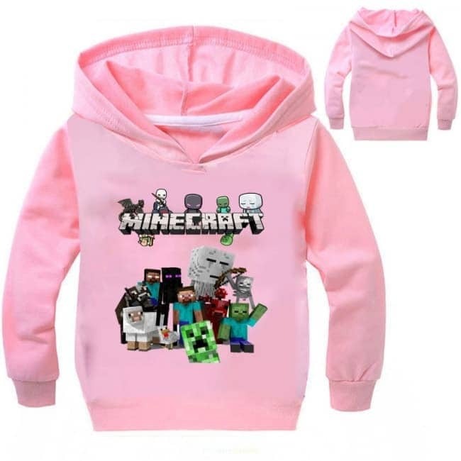 Minecraft Pink Crew Hoodie - Preppy Kids (Grand Bazaar)