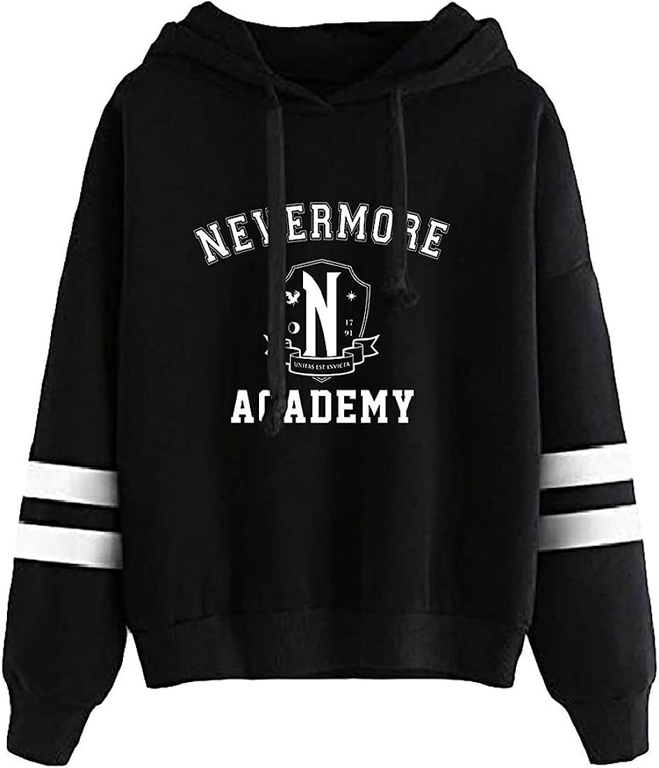 Nevermore Wednesday Academy Black Hoodie - Preppy Kids (Grand Bazaar)
