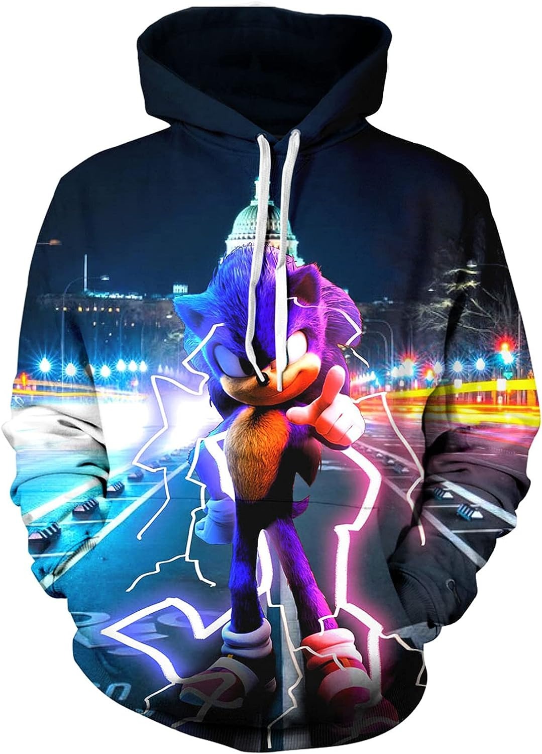 Sonic Lightning 3D Zipper Hoodie - Preppy Kids (Grand Bazaar)