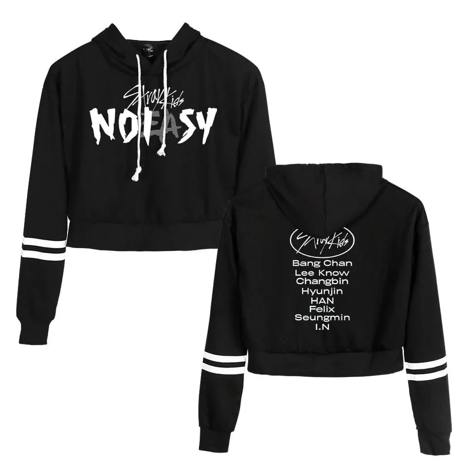 Stray Kids Noisy Crop Top Hoodie - Preppy Kids (Grand Bazaar)