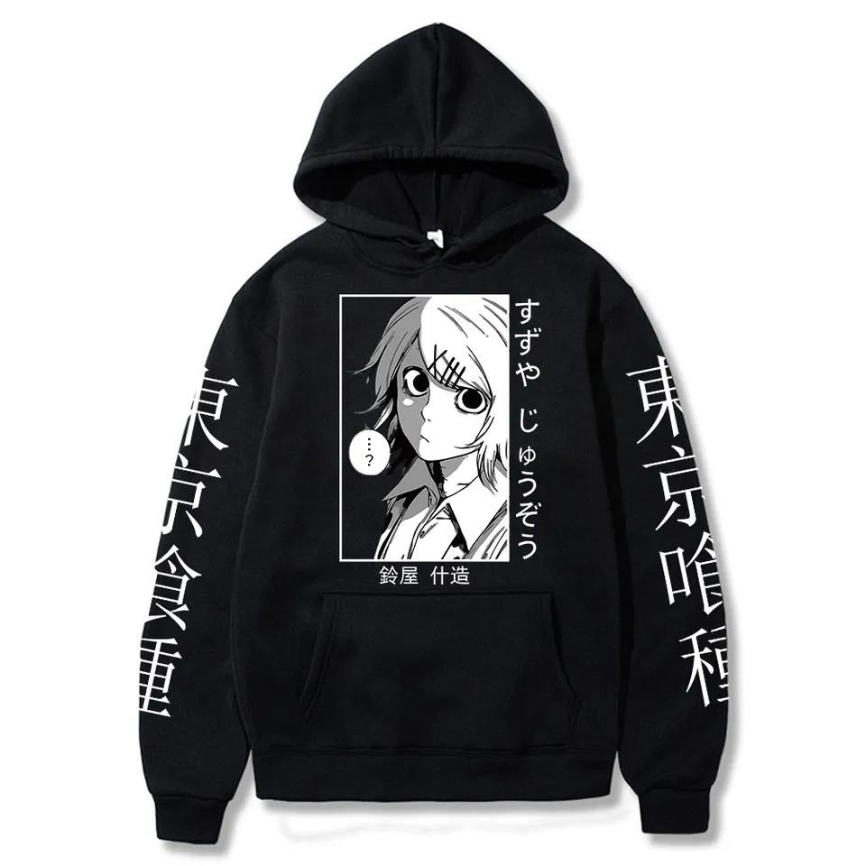 Tokyo Ghoul Hoodie Black with Girl