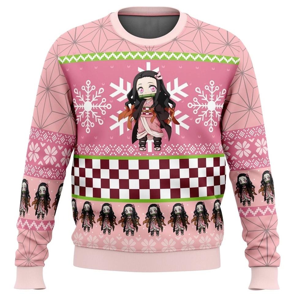 Demon Slayer Nezuko Ugly Christmas Sweater - Preppy Kids (Grand Bazaar)