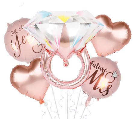 Diamond Ring 5PC Foil Balloon - Preppy Kids (Grand Bazaar)