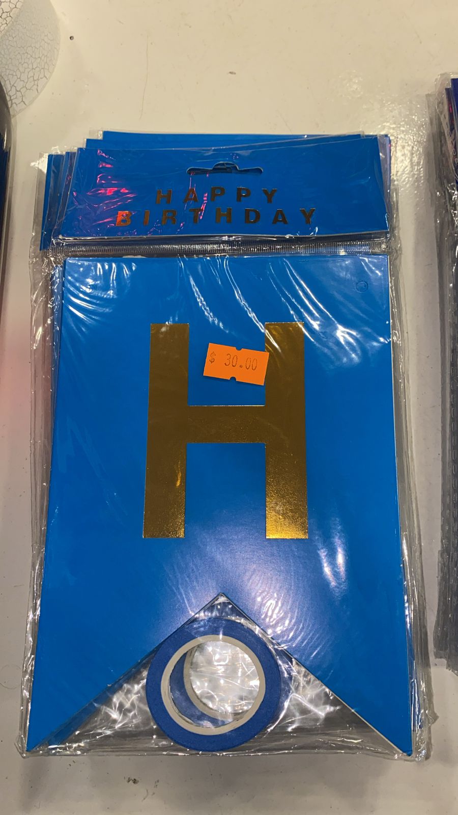 HBD Glitter (Aqua blue Happy Birthday Banner - Preppy Kids (Grand Bazaar)