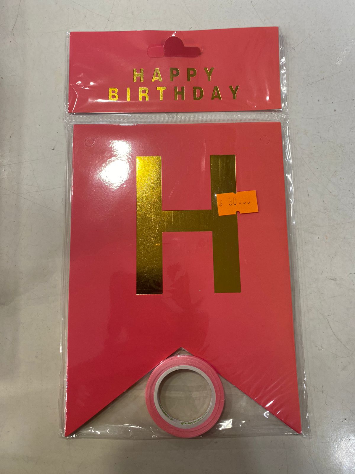 HBD Peach Banner Happy Birathday - Preppy Kids (Grand Bazaar)