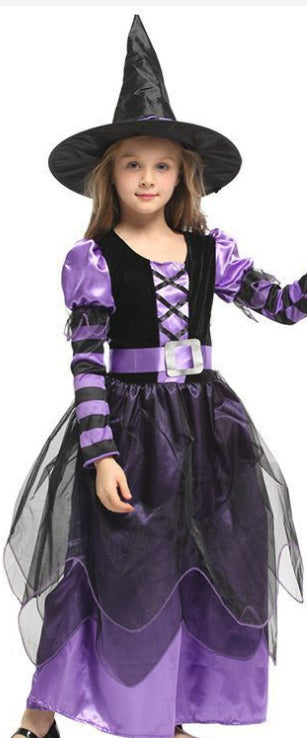 Girls Halloween Witch Costumes Fancy Dress Party Witch - Preppy Kids (Grand Bazaar)