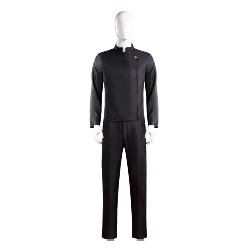 Jujutsu Kaisen Satoru Gojo Cosplay Costume Halloween Japanese Anime Mens Black uniform (NO WIG)