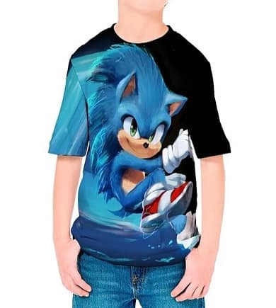 Sonic 3D Surfing Tshirt - Preppy Kids (Grand Bazaar)