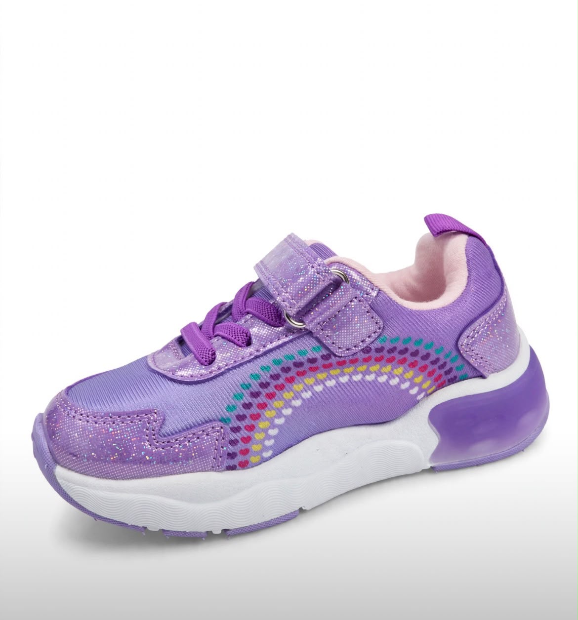 Gospease Girls purple sparkly light up sneakers