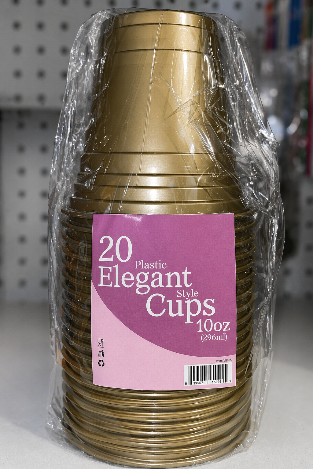 20 pc Elegant Cups 10oz (gold or silver)