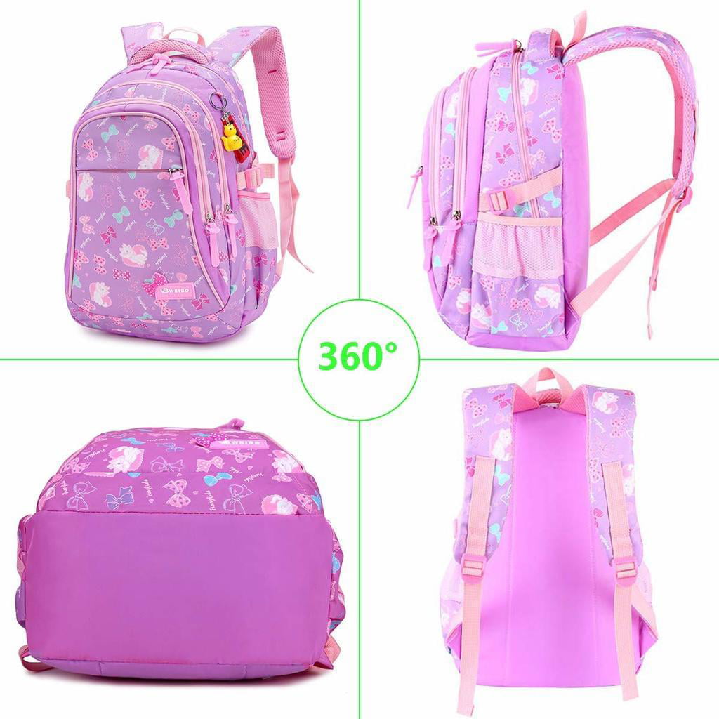 WEIBO Girls Waterproof Backpack set (3PC) Multi - Preppy Kids (Grand Bazaar)