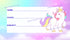 Unicorn Style 1 Subject School Label Class - Preppy Kids (Grand Bazaar)