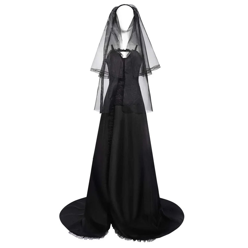 Astrid Deetz Black Dress Beetlejuice Lydia Cosplay Costume Halloween Party Suit - Preppy Kids (Grand Bazaar)