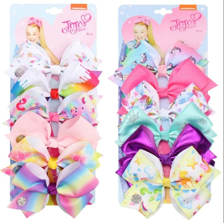Jojo Siwa 6pc Hair Bow - Preppy Kids (Grand Bazaar)