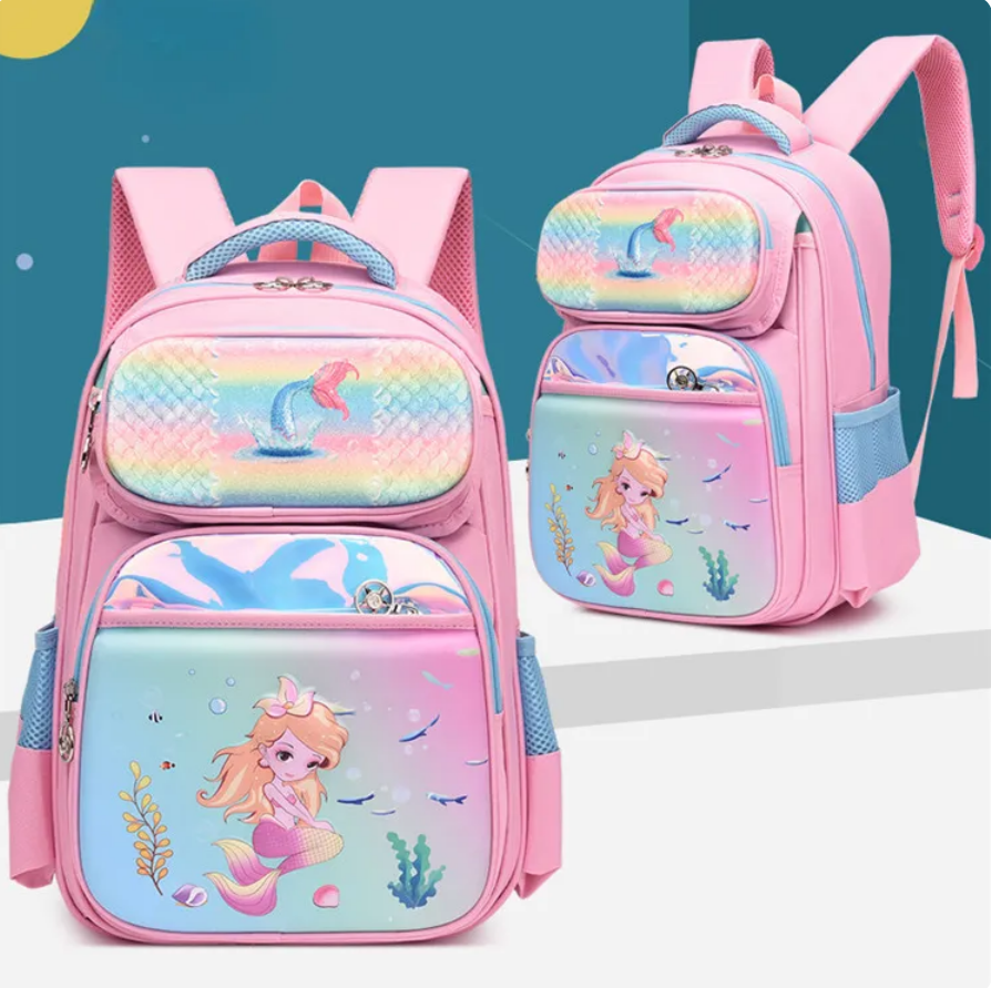 Mermaid under the sea Pink (1st year to Standard 1) backpack - Preppy Kids (Grand Bazaar)