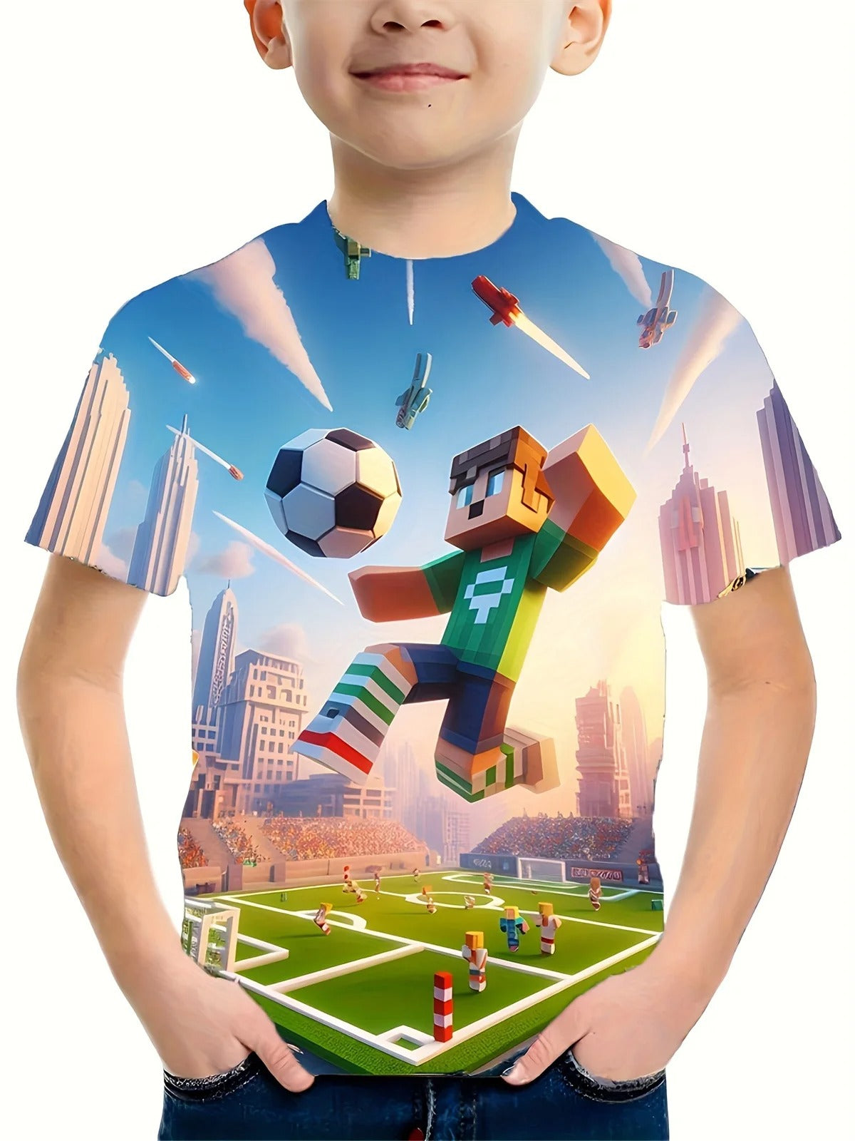 Minecraft Soccer City Tshirt - Preppy Kids (Grand Bazaar)