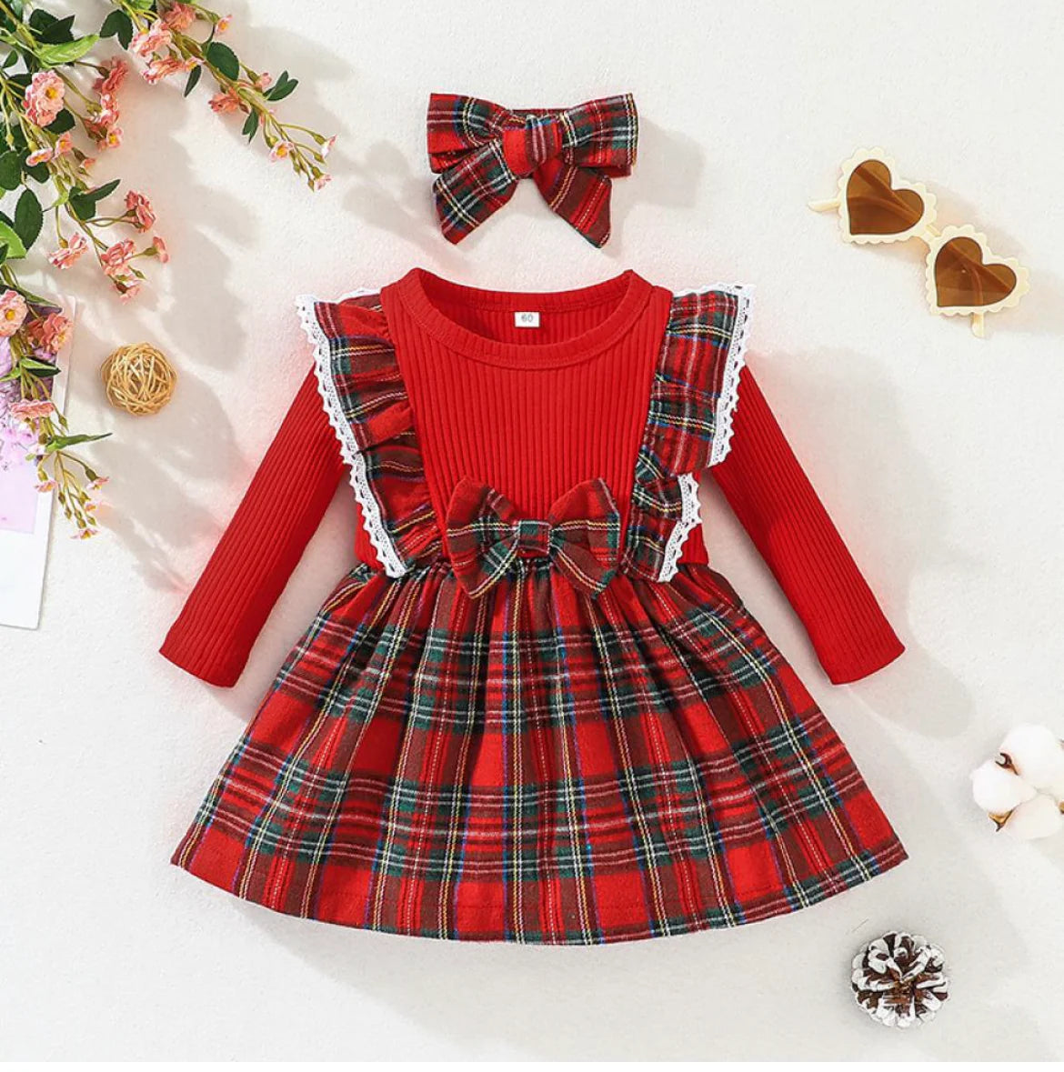 Plaid Dress Toddler Christmas Children&