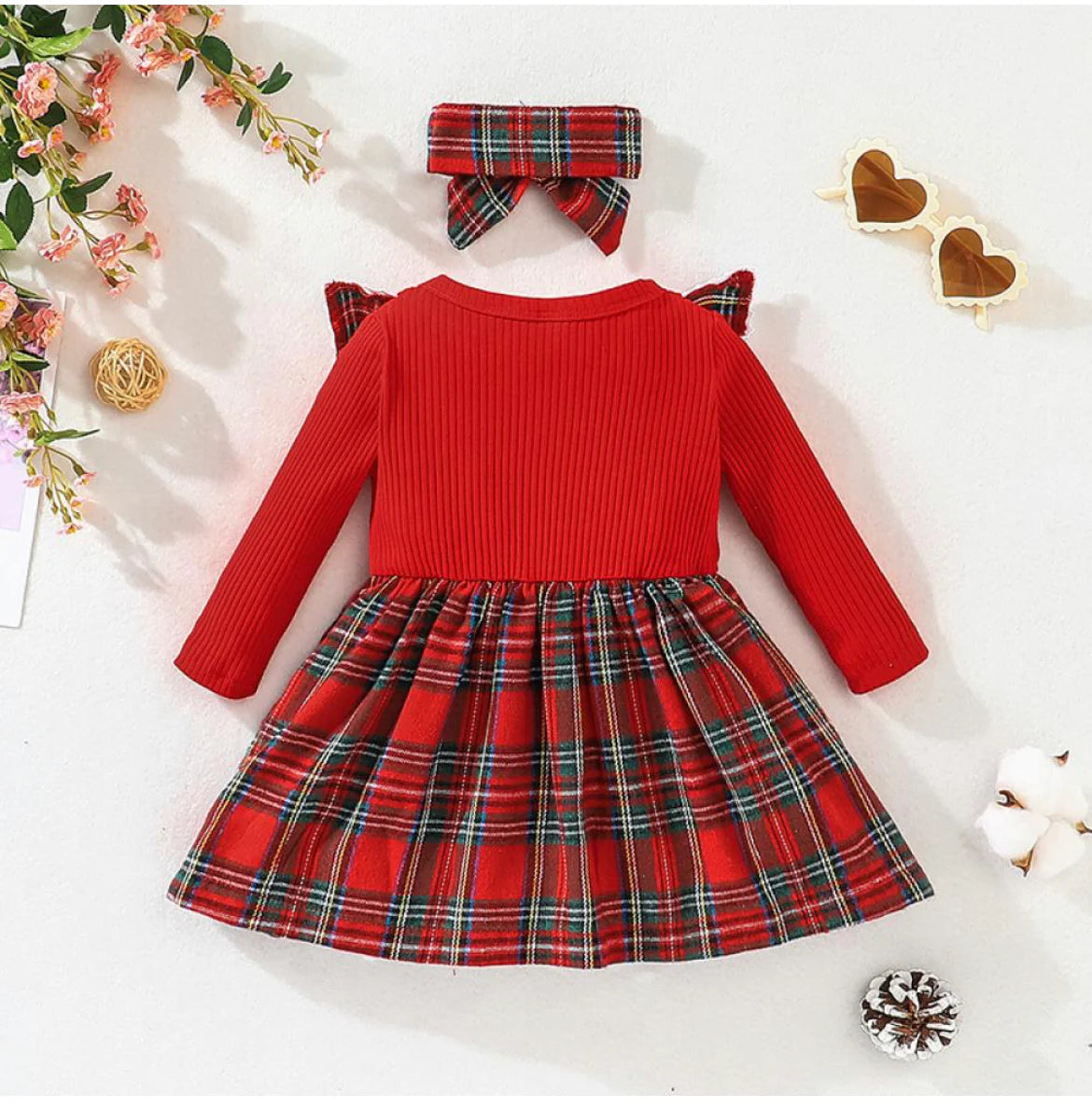 Plaid Dress Toddler Christmas Children&