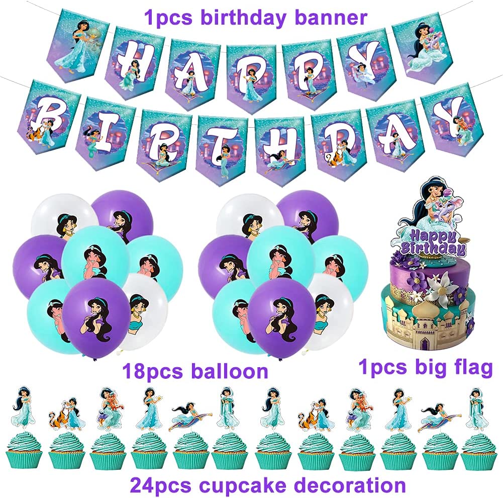 Princess Jasmine Alladin Party Decoration Package