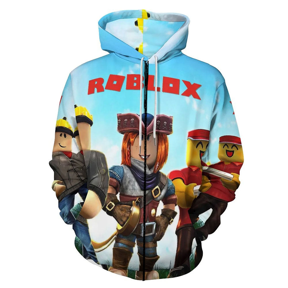 Roblox Football & Builderman Crew 3D Zipper Hoodie