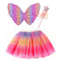 Rose Gradient Wings Butterfly Magic Wand Set Tutu Skirt Girls Costume - Preppy Kids (Grand Bazaar)