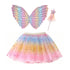 Pink Butterfly Gradient Wings Magic Wand Set Tutu Skirt Girls Costume - Preppy Kids (Grand Bazaar)