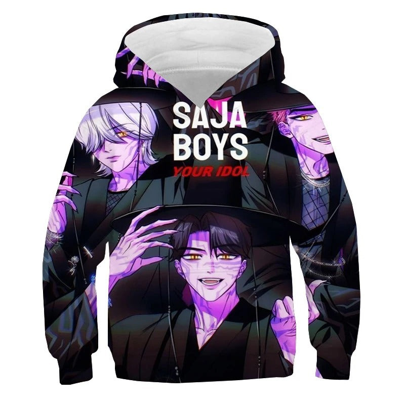 Kpop demon hunters SAJA boys Idol hoodie (Zipper)