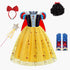 Snow White Dress Kids Deluxe Embroidery Gown With Cloak Child Classical Princess Dress Up Costume snowwhite - Preppy Kids (Grand Bazaar)