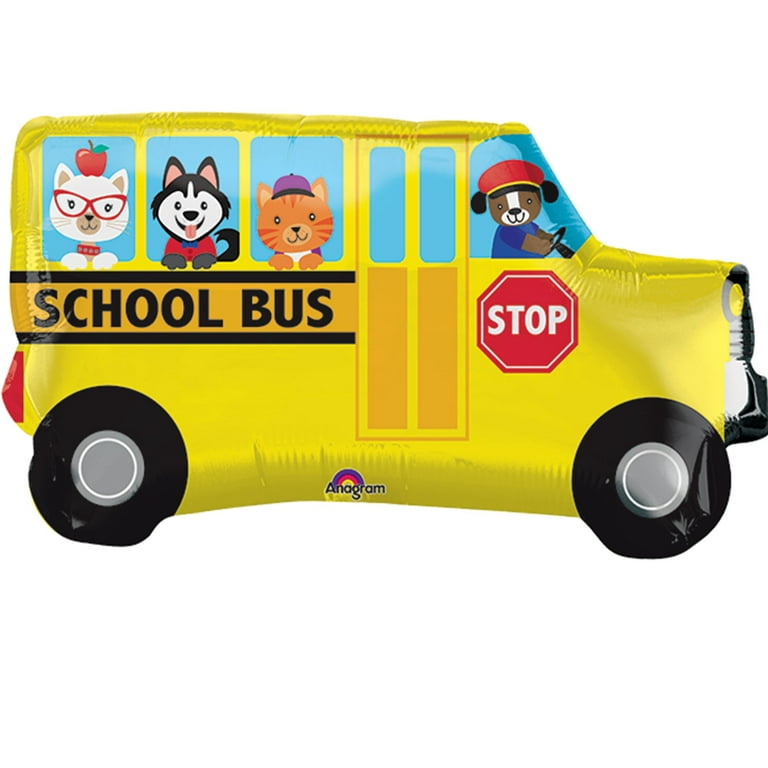 School Bus foil balloon - Preppy Kids (Grand Bazaar)