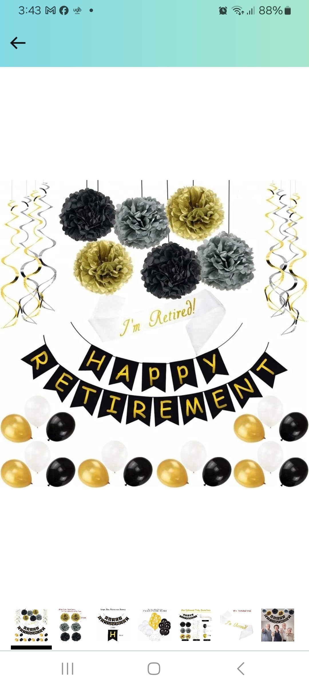 Happy Retirement package with sash , swirls - Preppy Kids (Grand Bazaar)