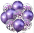 Pack of 10 Purple Confetti Balloons - Preppy Kids (Grand Bazaar)