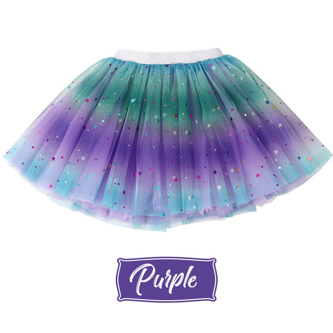 Purple Blue Gradient Wings Butterfly Magic Wand Set Tutu Skirt Girls Costume - Preppy Kids (Grand Bazaar)