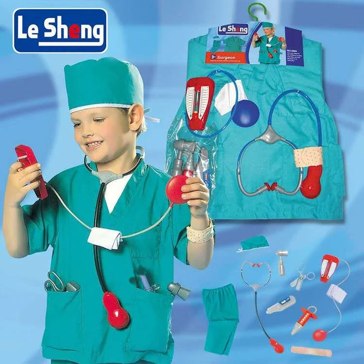 Surgeon Deluxe Kids Doctor Costume Set for Toddlers | Role Play Kit with Cute Surgeon Dress-Up Set for Boys & Girls Ages 2-5 | Children&