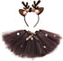 Toddler Reindeer Layered Tulle Tutu Skirt Girls outfit costume - Preppy Kids (Grand Bazaar)