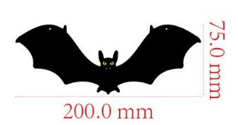 Halloween 4pc Bats Combo set with String and Glue Dots (Small) - Preppy Kids (Grand Bazaar)