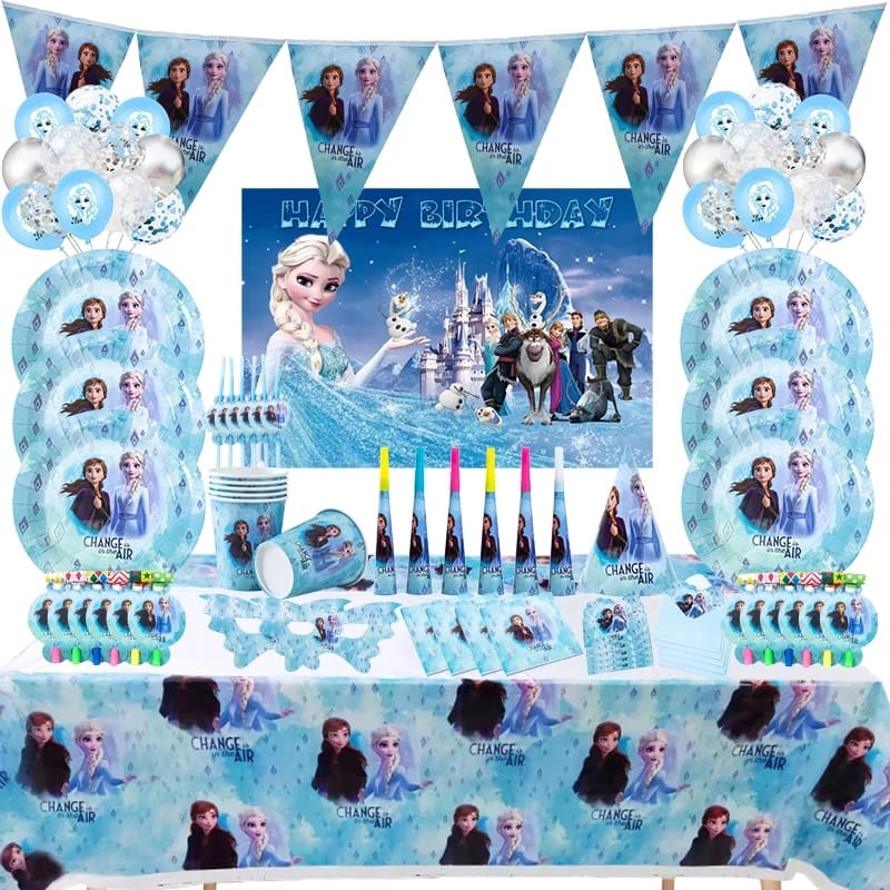 Frozen Party Decoration Package 2nd edition with backdrop - Preppy Kids (Grand Bazaar)