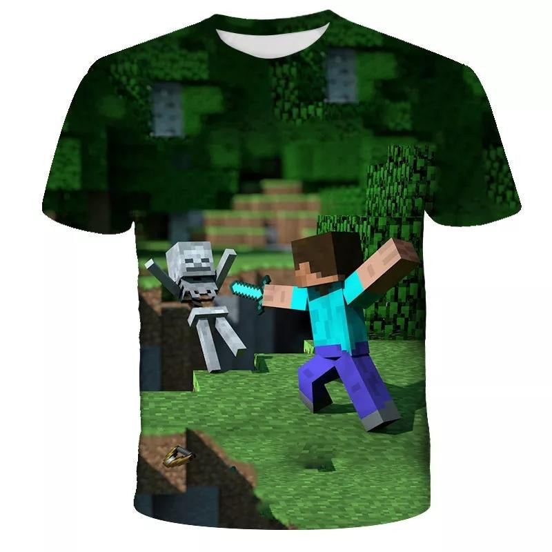 Minecraft Tshirt Steve Vs Creeper - Preppy Kids (Grand Bazaar)