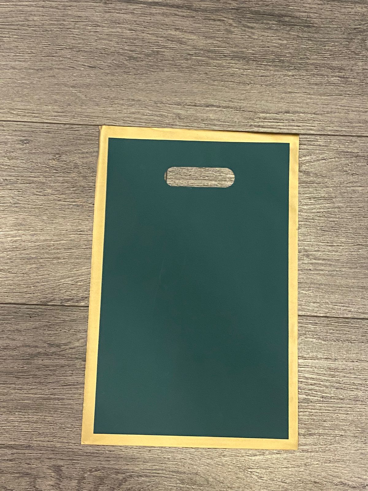 Plain green and gold borders party loot bags (10 pcs) - Preppy Kids (Grand Bazaar)