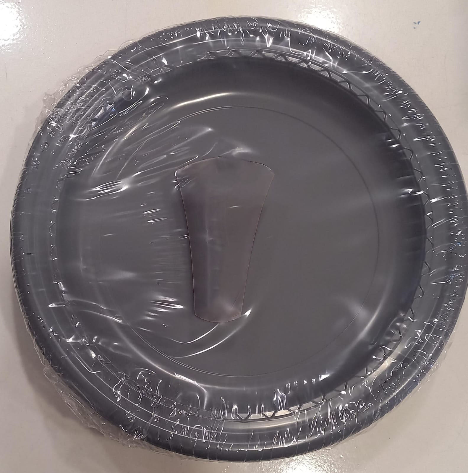 Grey 10" Plastic Premium Plates (12 pcs) - Preppy Kids (Grand Bazaar)