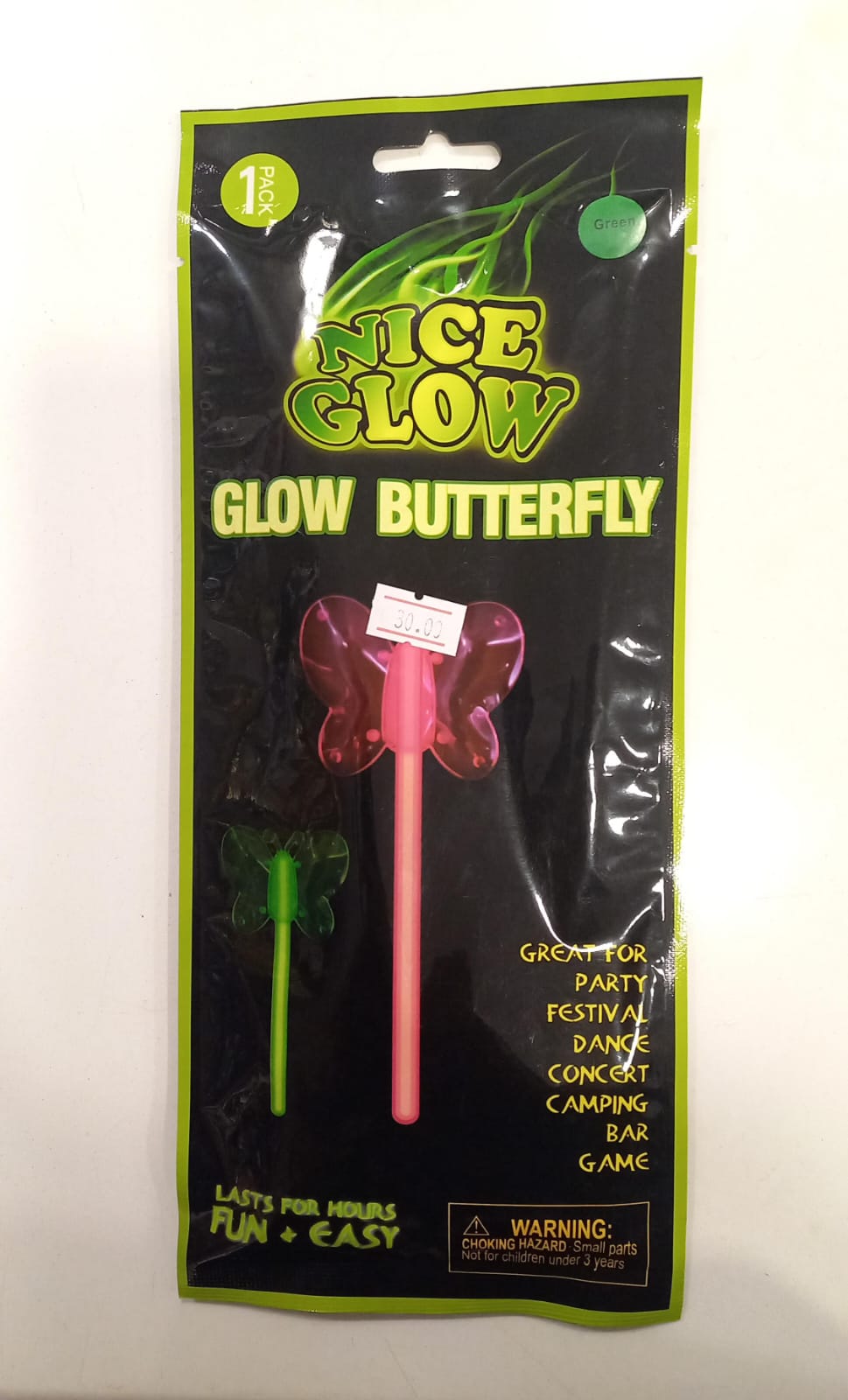 Green Glow Butterfly Nice Glow - Preppy Kids (Grand Bazaar)