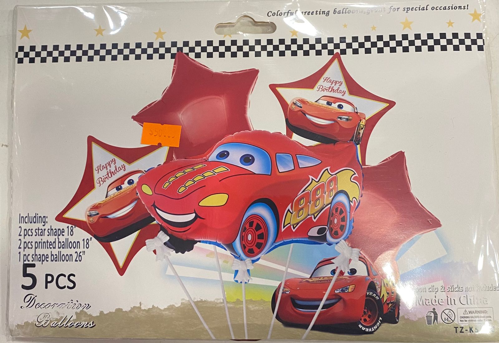 Cars 5pc foil balloon - Preppy Kids (Grand Bazaar)