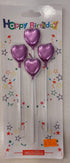 4 pc Heart Candles Purple - Preppy Kids (Grand Bazaar)