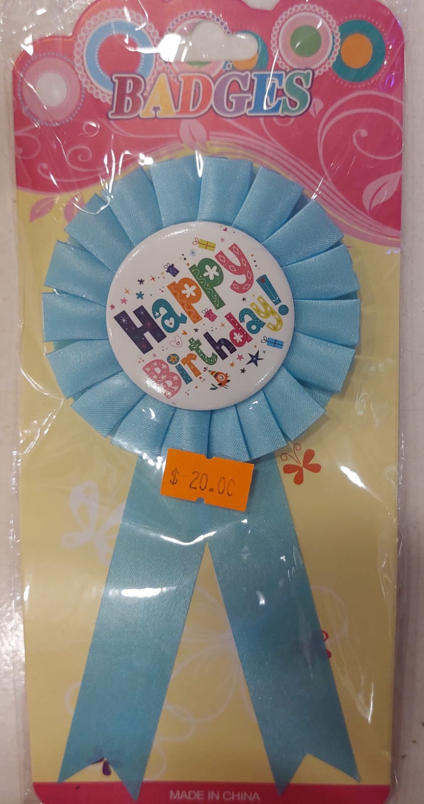 light blue happy birthday badge - Preppy Kids (Grand Bazaar)