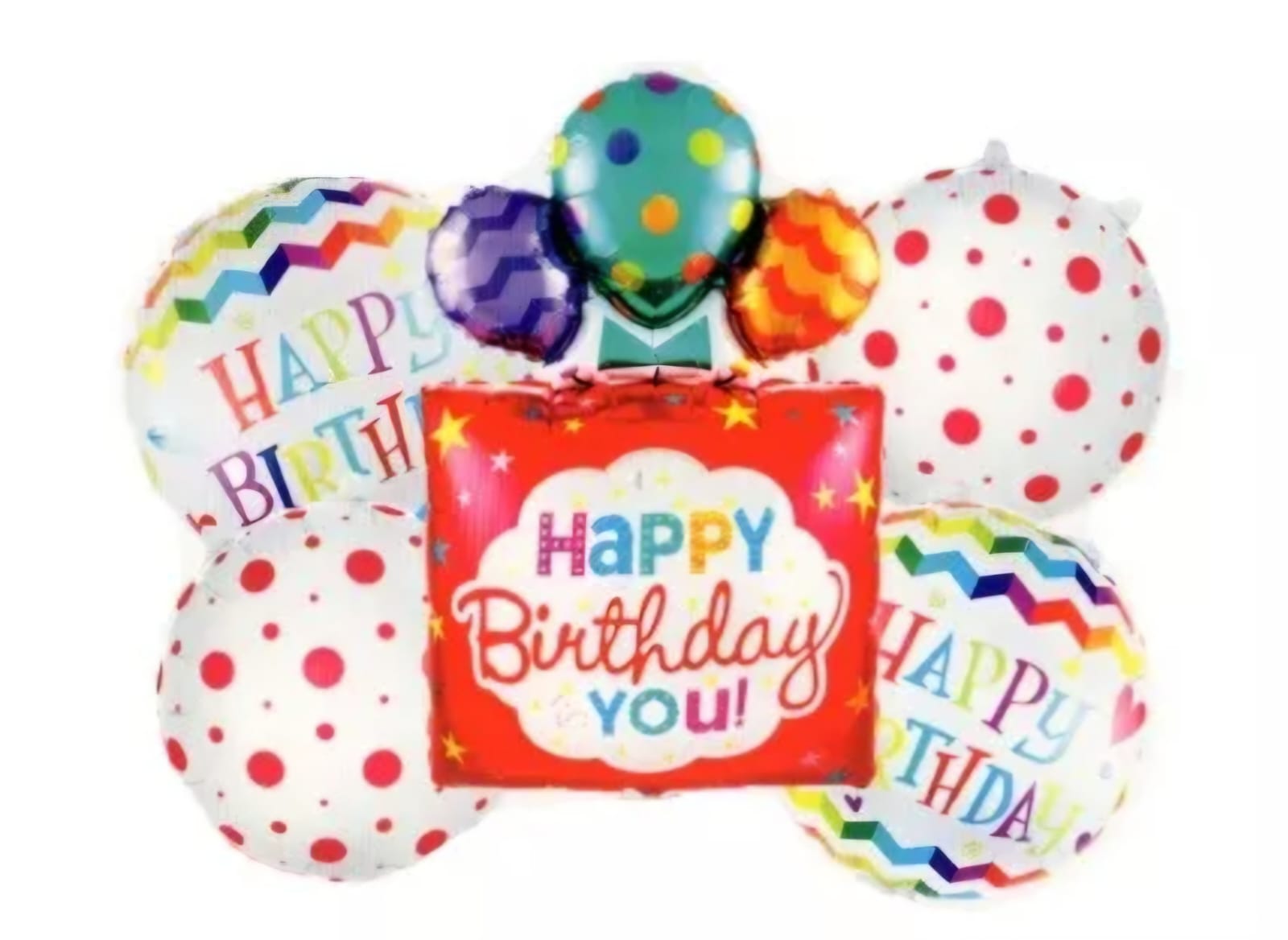Happy Birthday Foil 5pc - Preppy Kids (Grand Bazaar)