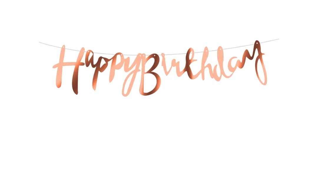 Happy Birthday  Rose Gold  Bunting - Preppy Kids (Grand Bazaar)