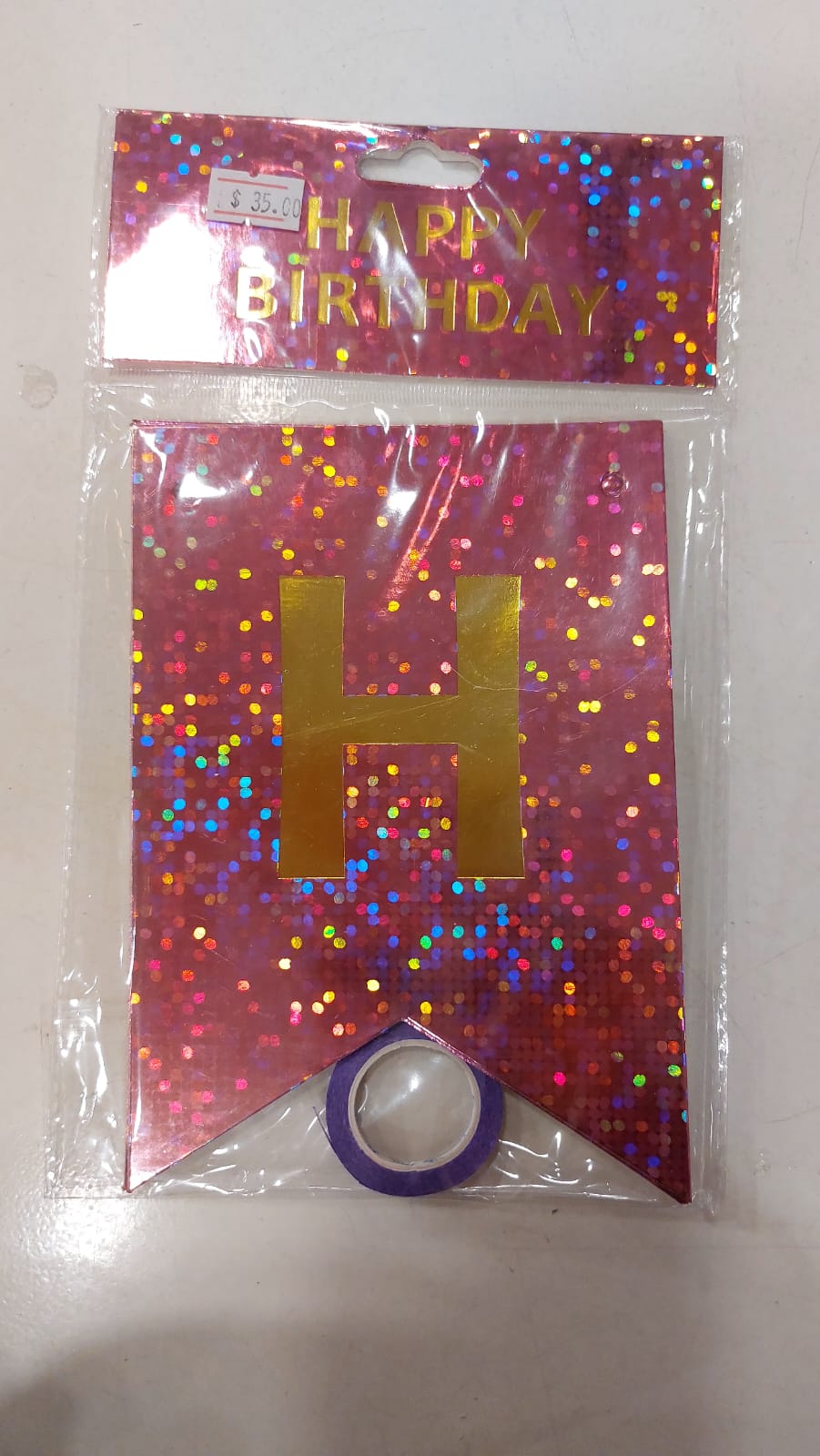 Pixel Purple Happy Birthday Banner - Preppy Kids (Grand Bazaar)