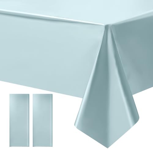 Metallic Tablecloth Disposable Foil Tablecloth Waterproof Shiny Plastic Table Cover Wedding Anniversary Birthday Party Decoration - Preppy Kids (Grand Bazaar)