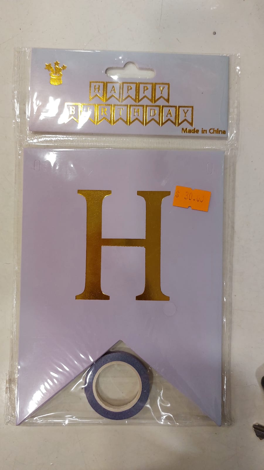 light purple Happy Birthday Banner - Preppy Kids (Grand Bazaar)