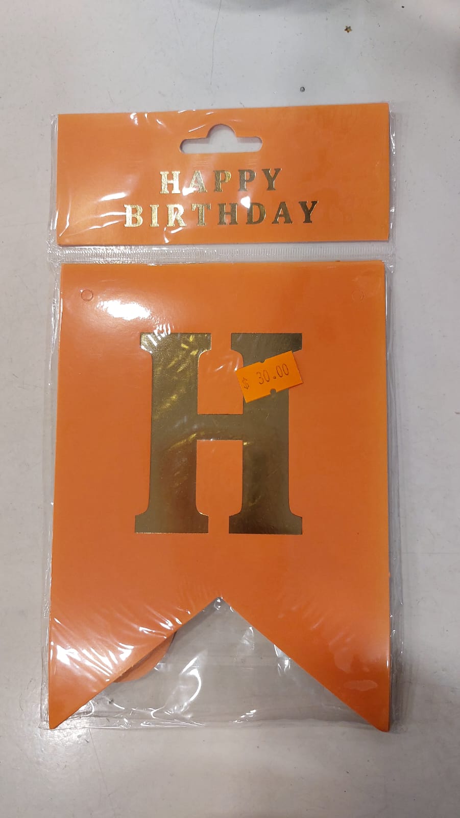 Orange Happy Birthday Banner - Preppy Kids (Grand Bazaar)